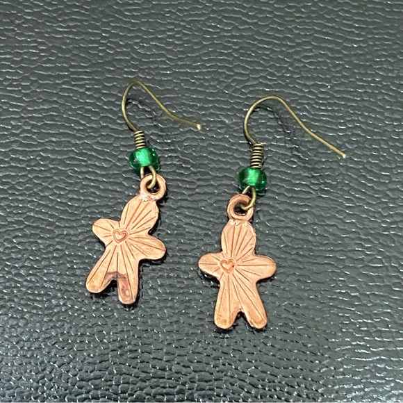 Enameled Gingerbread Christmas Earrings - Picture 11 of 11